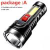 High Power LED Flashlights Camping Torch With 5 Lamp Beads And COB Side Light Rechargeable Portable Hand Lantern 3 Lighting Mode