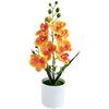 Artificial Orchid In Clean-Line Round Pot for Residential Commercial Indoor Decor For Home Office Cafe Setting