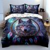 "Dreamcatcher Wolf Moon Decor Set" Bedding Set with 1 Duvet Cover 2 Pillowcases Single Double King Queen Gift