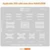 AMAOE BGA Reballing Stencil SSD 1/2/3/4 for Solid State U Disk Flash Memory BGA Stencil BGA Main Control 2246 Stencil Repair