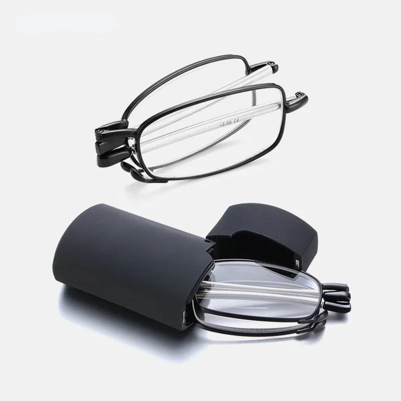 Fashion Portable Foldable Anti Blue Light Presbyopia Eyeglasses Mini High Quality Eyewear Retro Style Reading Glasses