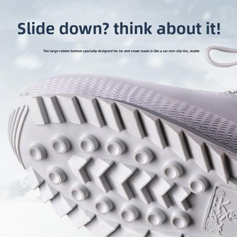 2025 Women's Snow Boots Winter Plush Warm Cotton Shoes Outdoor Non-slip Platform Boots Women's Mid-calf Cotton Boots Botas Mujer