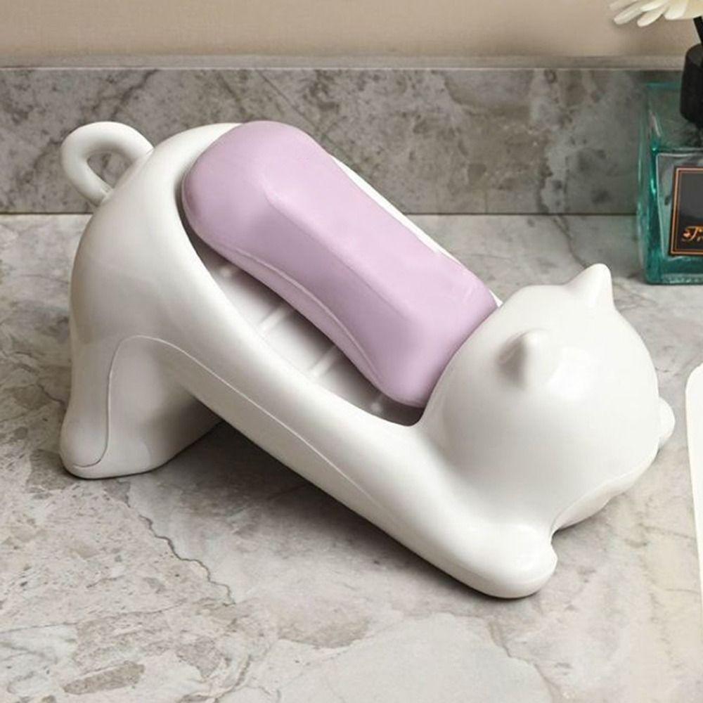 Cartoon Soap Holder Drain Soap Dish Tray Cute Soap Box
