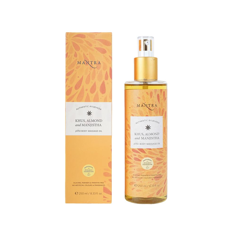 Mantra Herbal Khus and Almond Body Massage Oil - 250 ml