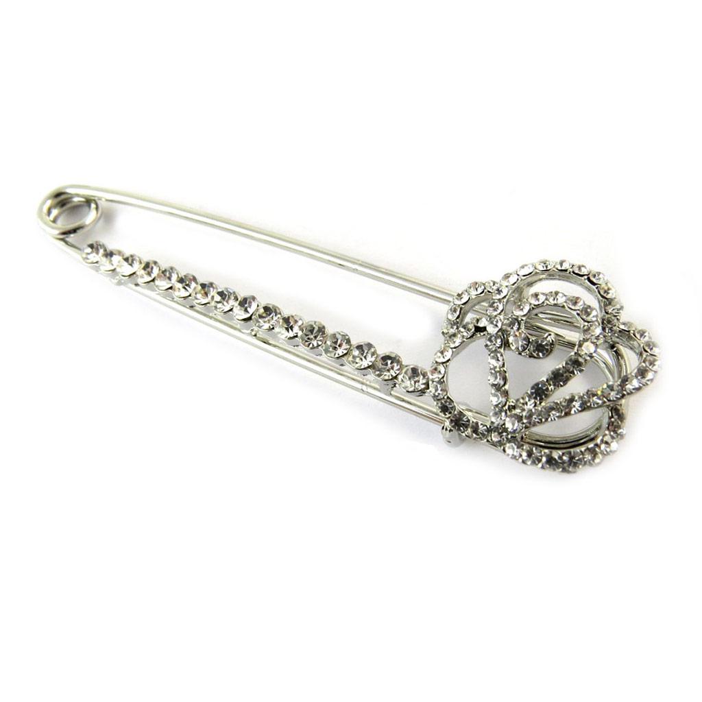 Les Trésors De Lily [N6329] - White 'Sissi' Designer Brooch (Rosa Romantica)