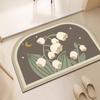 Diatom Mud Soft Floor Mat Bathroom Quick Drying Toilet Door Mat Absorbent Non-slip Toilet Toilet Rug