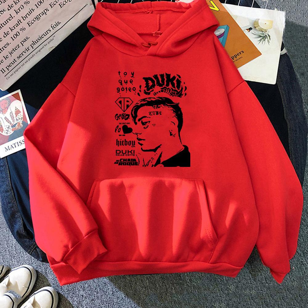 Heavy Mental Streetwear Duki From The End of The World Hoodies Rapper Hip Hop Fashion Long Sleeve Hooded Pullovers Men
