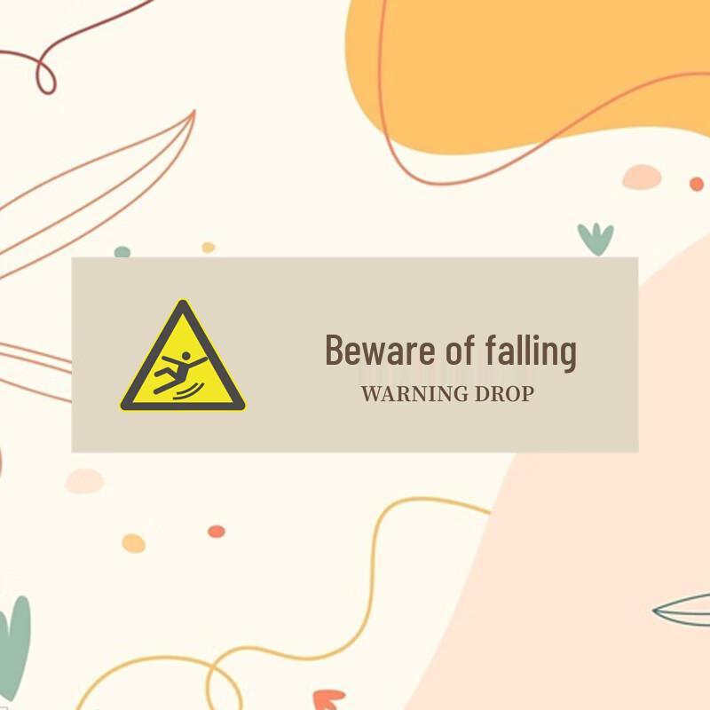 Stainless Steel Beware of Falling Safety Warning Sign