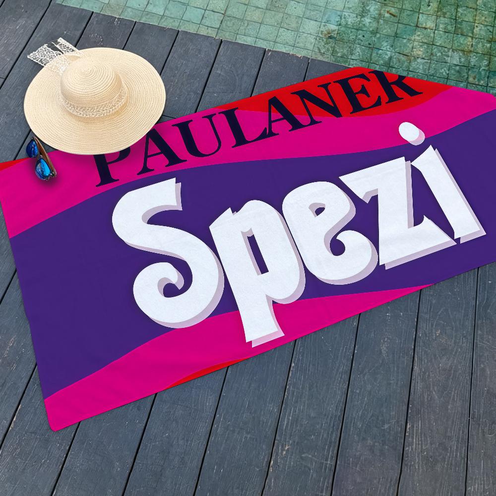 Print Paulaner S-Spezi Towel Drying Bath Towel Applicable To Light Swimming Camping Yoga Beach Out