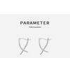 Fengshang S925 Silver Line Crossover Ear Cuffs Stud Earrings for Women - 2025 Autumn/Winter Trend