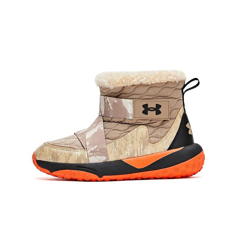 Under Armour Outdoor Series Synthetic Leather Fabric Fleece Velcro Non-Slip Warm Mid-Top Kids Snow Boots Kids Snow Boots 2441508