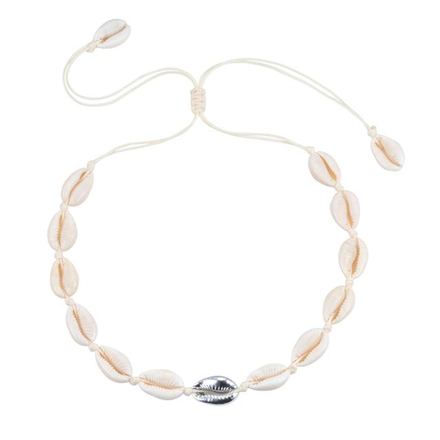 Conch Seashell Necklace Women Jewelry Summer Beach Shell Choker Bohemian Rope Cowrie Beaded Necklaces Handmade Collar Female