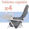 BAMBISOL Fixed High Chair with Depth-adjustable Tablet Gray
