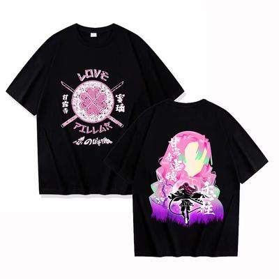 Hete Anime Kanroji Mitsuri Bedrukte T-shirts Mode Dames Heren Casual Tops Zomer Korte Mouw Harajuku T-shirts