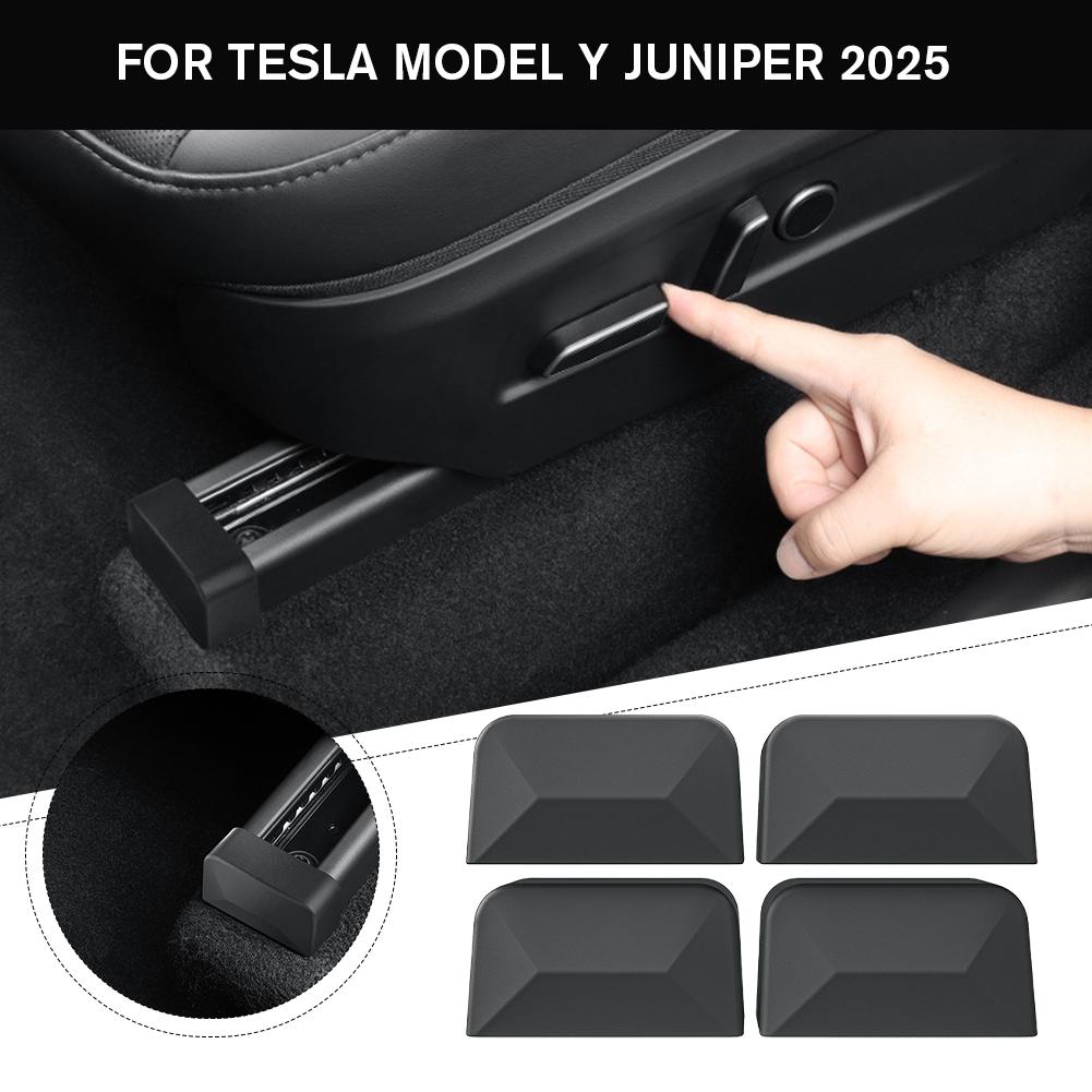 for Tesla Y Launch Juniper 2025 Car Seat Rail Protection Cover Pulley Anti Kick Plug Anti-collision Accessories