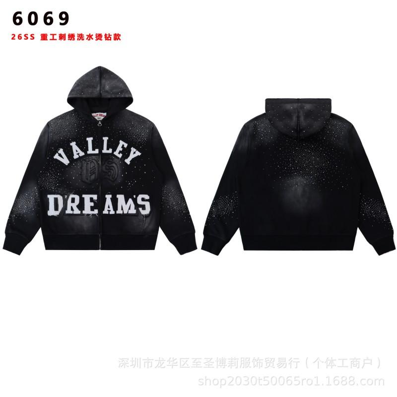 Americká Vintage Volná Mikina s Výšivkou a Kalhoty Širokého Střihu Set Pro Dospívající Ležérní Streetwear