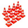 12 Cônes De Signalisation (23cm) - BRAMBLE - Cônes De Sécurité Avec Bandes Réfléchissantes - Sport, Football, Entrainement De Chien