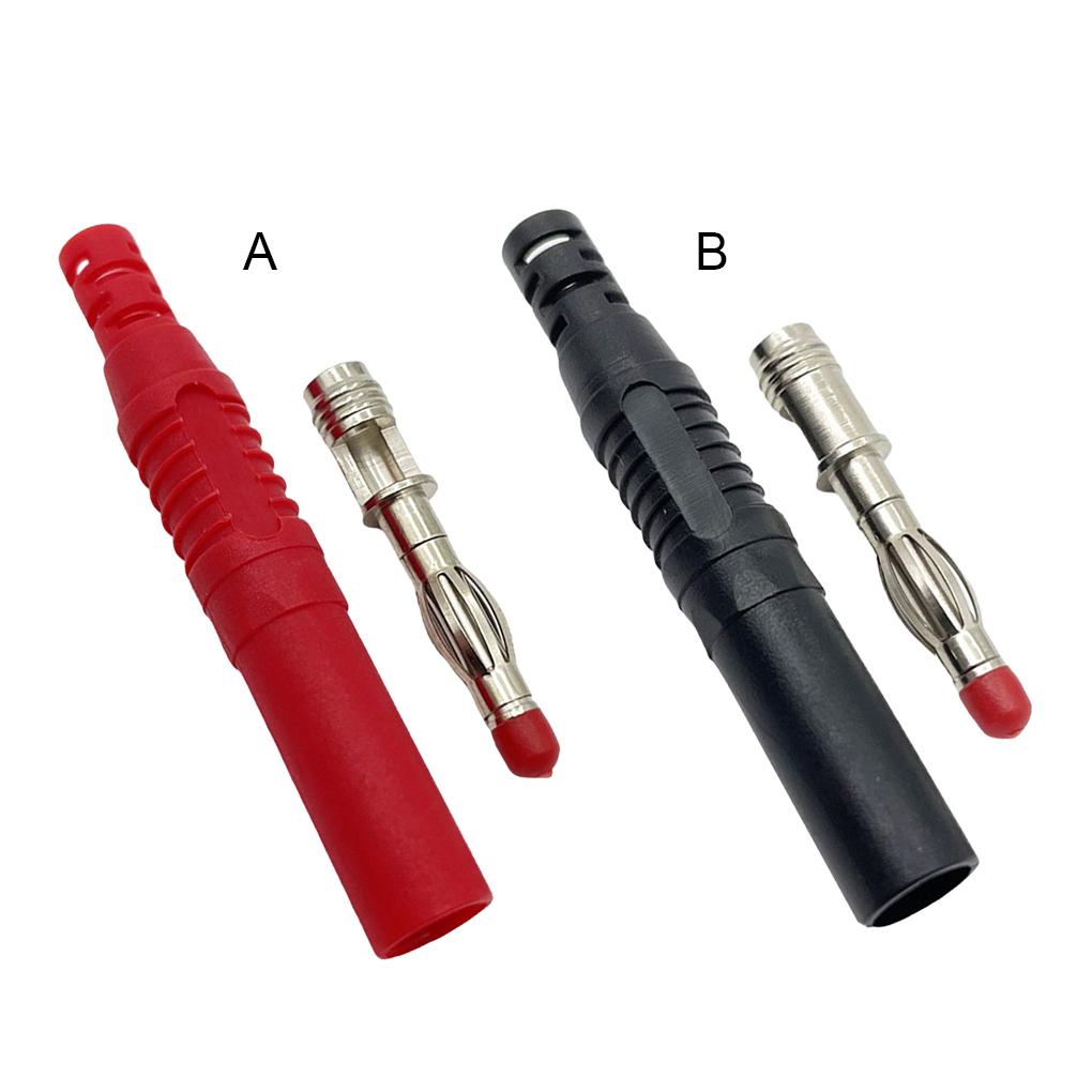 ABS Banana Plug Portable Professional Straight Male 4MM Wire Solder Audio Equipment Sound Box Connector Adapter Part