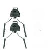 Multi-Angle Adjustable Helmet Rail Mount for Outdoor Headsets with Flip-Up Earcup Bracket.