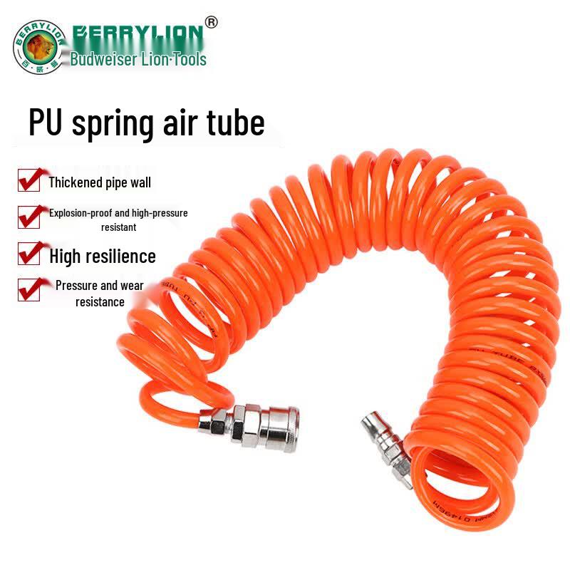 BERRYLION PU Spring Air Hose CN plug (adapter included)