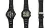 Casio AQS810W S800W SGW 300H 400H AE 1000 1300 1200 atd. Kompatibilní náhradní řemínek 18mm Guma [SOUBI] W-218 ca-023 (Černá)