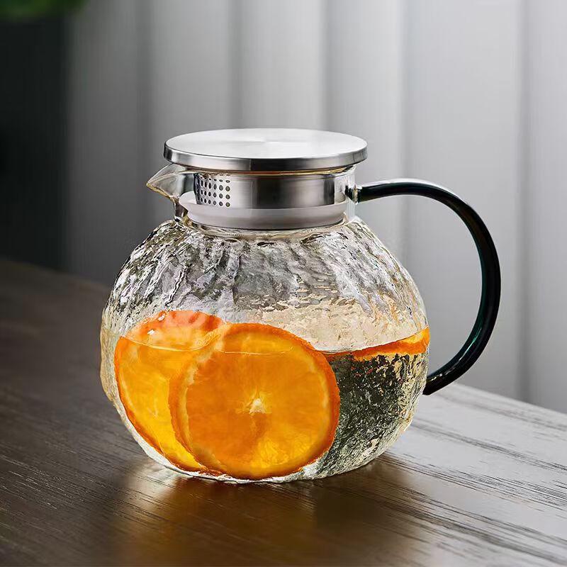 Bark Pattern Glass Cold Water Pitcher