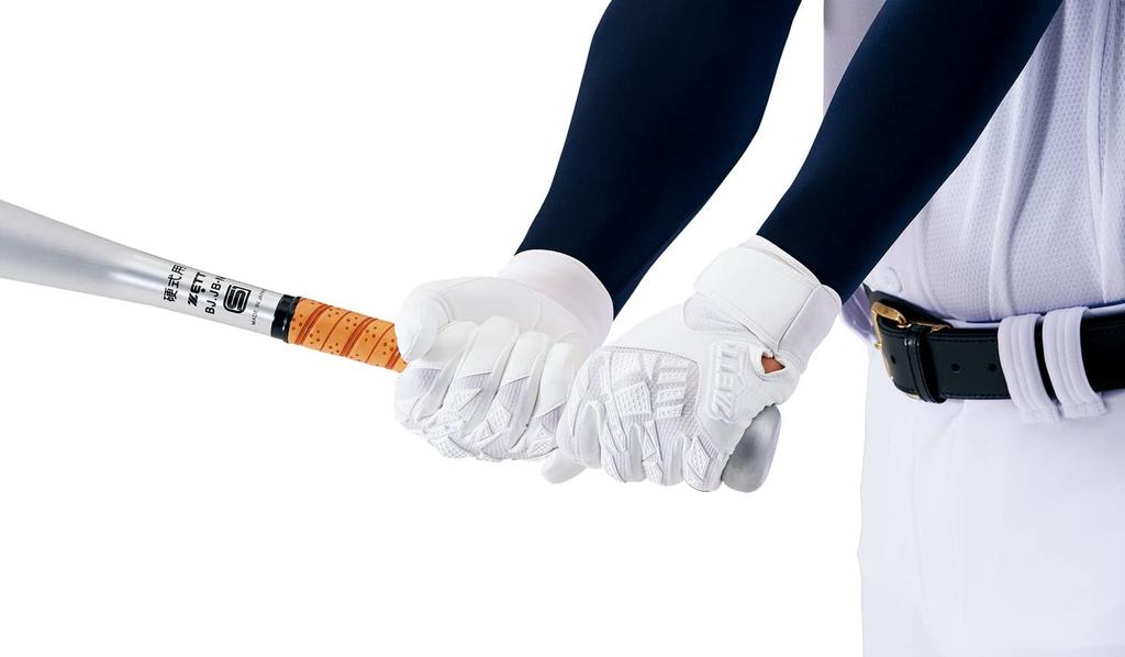 ZETT Neo Status Batting High School Baseball Rules White Size BG798HS Gloves, Ambidextrous, Compliant, (1100), L,