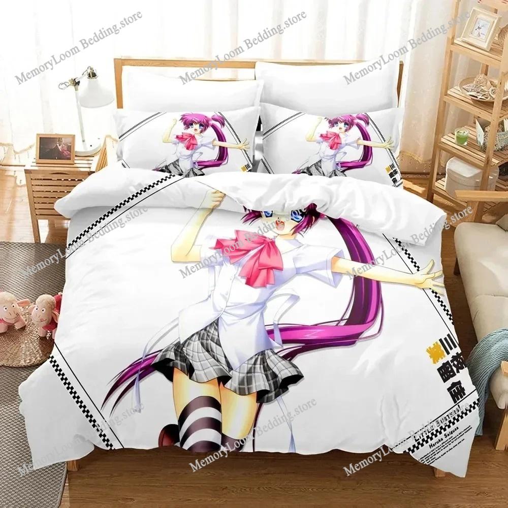 Little Busters Premium Luxury Bedding Set Japan Cartoon Soft Duvet Cover Plush Comforter Bedspread Twin/Single Size Printed