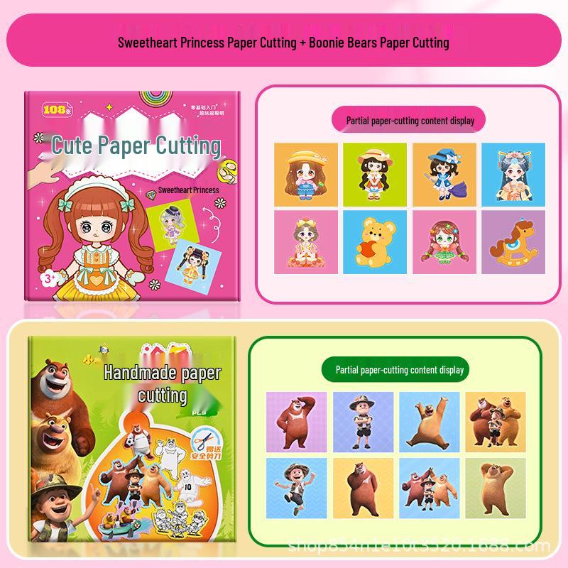 Animal Paper Cutting DIY Kit for Kids Aged 3-6: Fun Educational Craft Toy