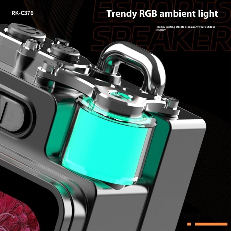High Fidelities Wireless Speaker Builts In LED Display Dynamics Lighting Effects Metal Housing Long Battery