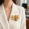 Multi Color Enamel Bee Brooch Glitter Delicate Decor Pin for Christmas Party Outfit Decoration Holiday Exchange Gifts