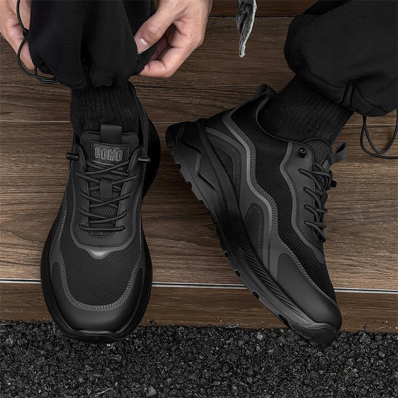 Sneakers Trendy and comfortable sports style design Outdoor street walking High quality luxury shoes Breathable Black