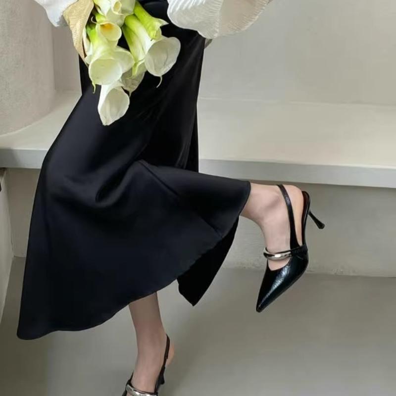 Sandale cu toc la modă Pantofi eleganți cu toc înalt pentru femei Vârf ascuțit Lux 2025 Petrecere Modă Papuci Pompe Rochie Nou Mujer De Sandalias