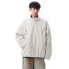 Unisex Oversized Casual Jacket Fall Lightweight Workwear Style Hoodless Zipper Coat Teens Adults