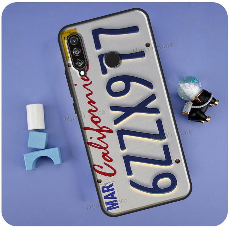 PLATE LICENSE CALIFORNIA Case For Huawei P30 Lite P40 P20 P50 Pro Mate 20 Nova 5T P Smart 2019 Honor 50 8X 9X 10i