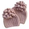 New Handmade Crocheted Ice Woolen Hat, Warm and Cute Cartoon Headgear for Autumn and Winter