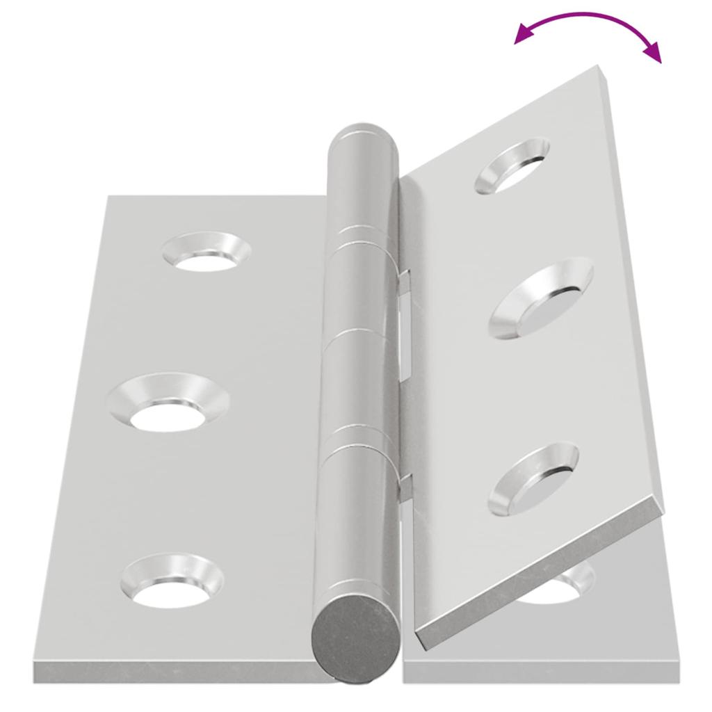 Universal Hinge Set 2 Pcs Silver 58 X 35 X 1 Mm Steel