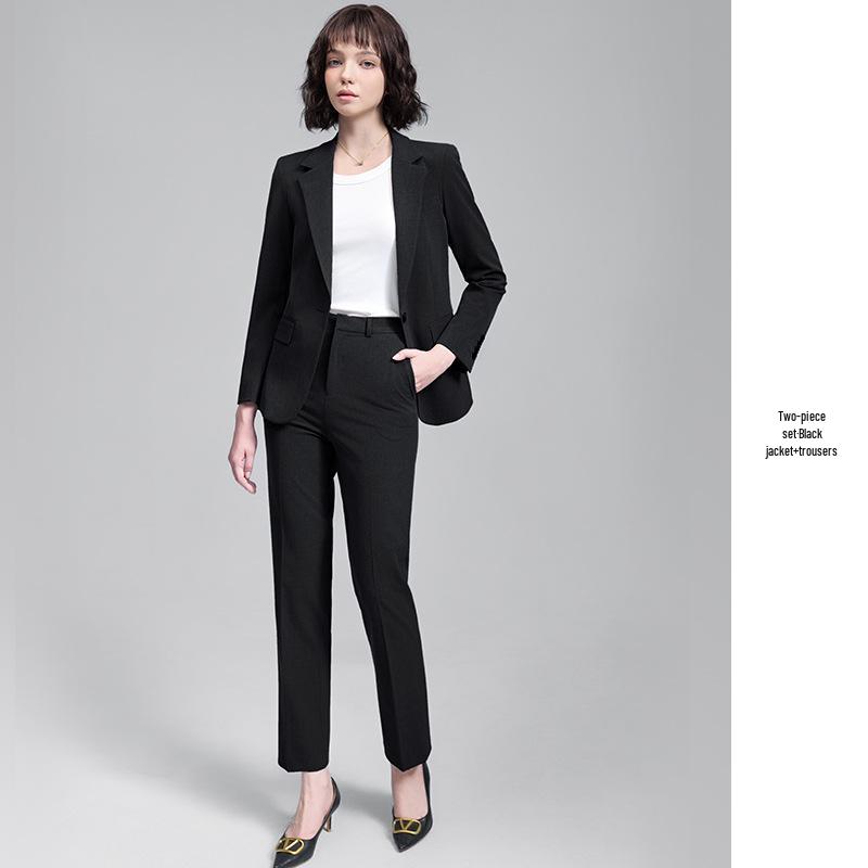 2025 Autumn/Winter Women's Korean-Style Tailored Commuter Suit Set: Elegant, Waist-Slimming, OL Fashion