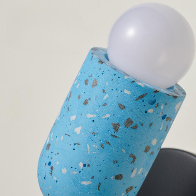 Japanese Retro Style Memphis Wall Lamp Iron and Cement Materials Atmosphere Room Decor Wall Lights Bedroom Homestay LED Lamp