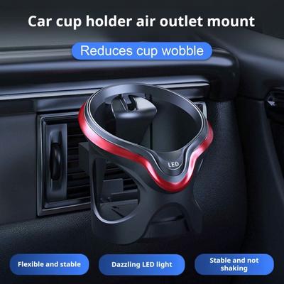 Portavasos Universal para Coche con Luz LED Alta Estabilidad Antivibración Fácil de Instalar