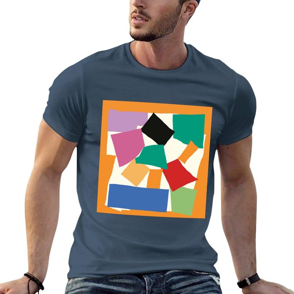 Colorful Collage Matisse Inspired Tshirt Mechanic Work Tee Shirt