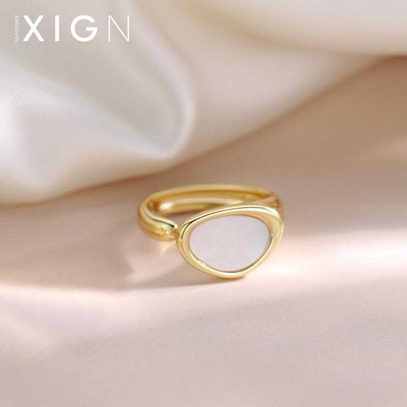 Color-Block Geometric Ring: Trendy Adjustable Open Design for Women Open Adjustable