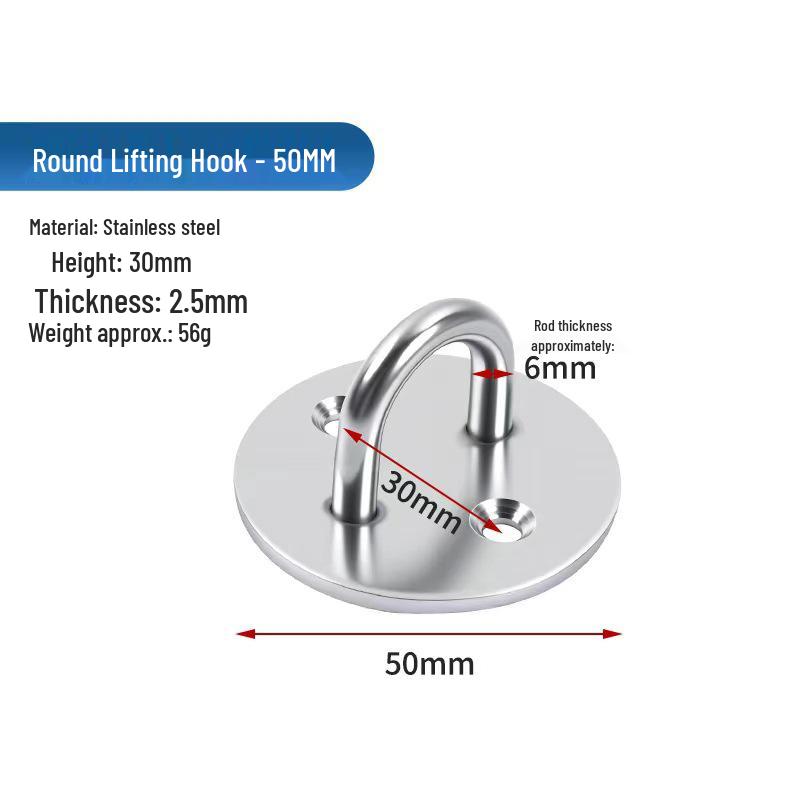Jinrongda Heavy-Duty Stainless Steel Ceiling Hook for Fans