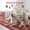 Christmas Bohemian Red Carpet Living Room Sofa Non-Slip Wear-Resistant Mat Bedroom Soiled Floor Mat Home Decoration