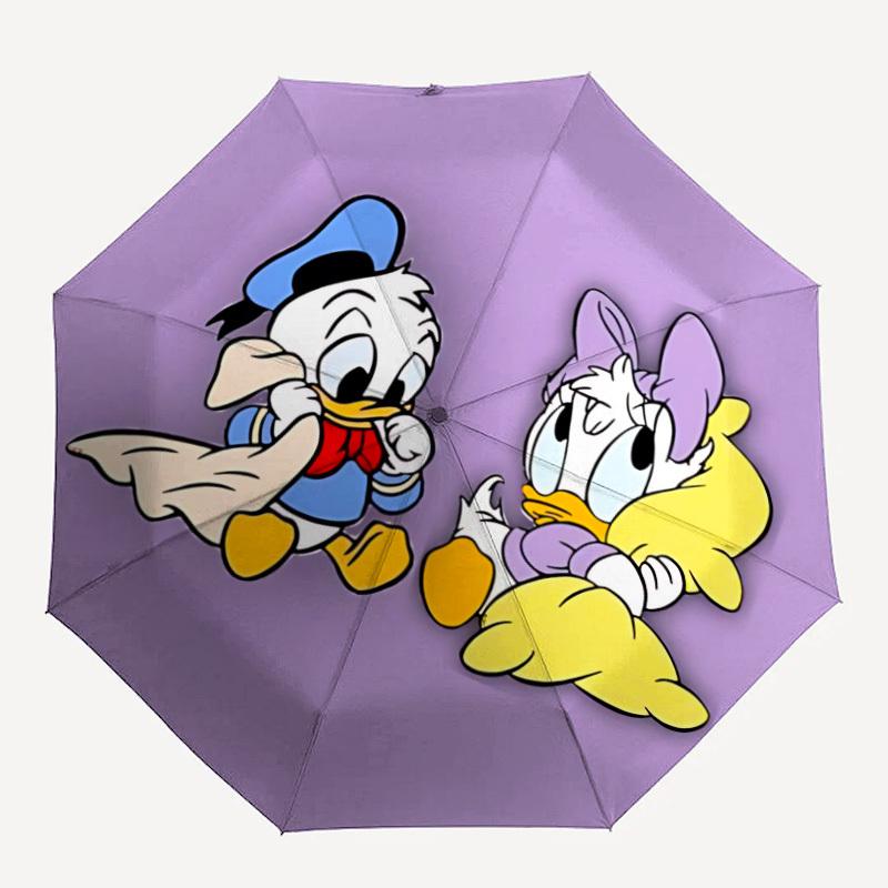 

1pc Daisy, Donald Duck Automatic Open/close Folding Umbrella, Compact Portable Travel Umbrella, Perfect Gift for FriendsCute Umbrella y250812062