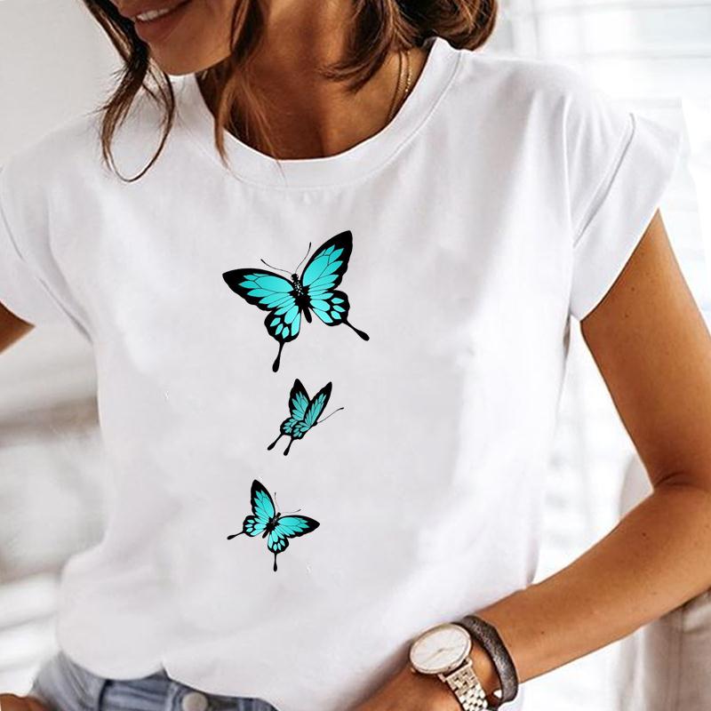 Summer Fashion Tee Top Women Music Love Trend Printing Short Sleeve Print T-shirt  Lady Female Clothing Casual Graphic T-shirt