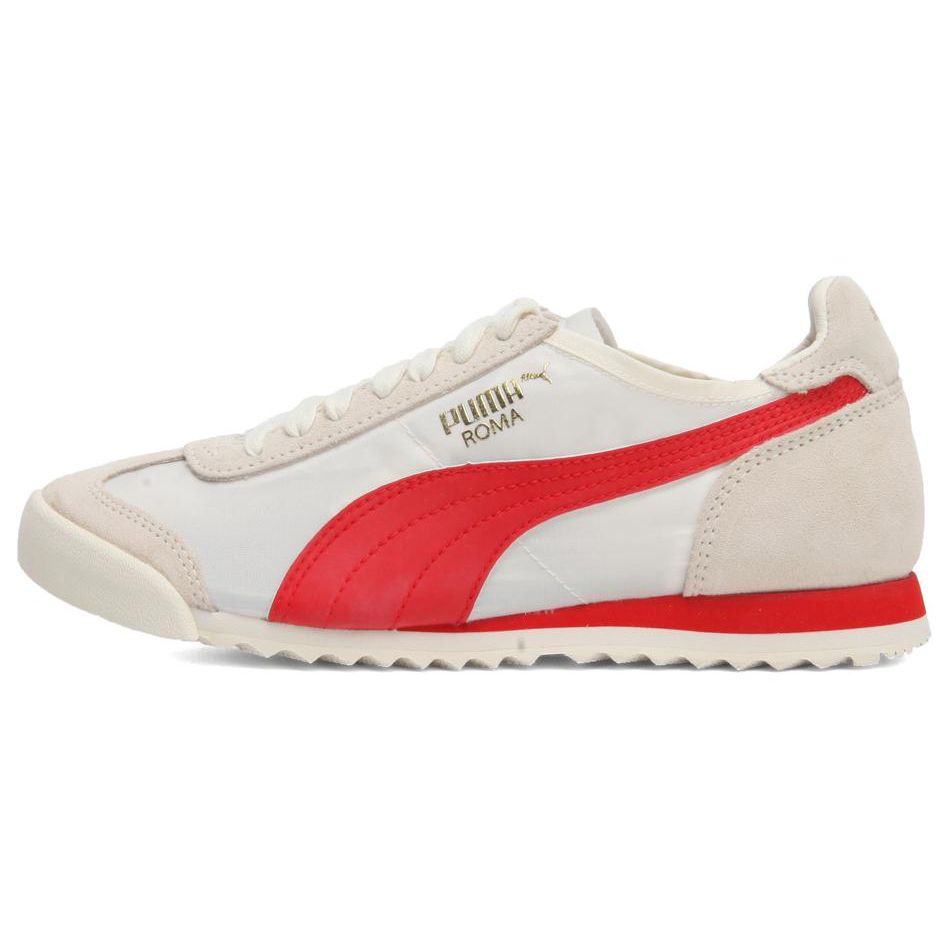 Puma Roma Og Nylon Low Top Training Shoes Unisex Sneakers Beige Red 362408-08