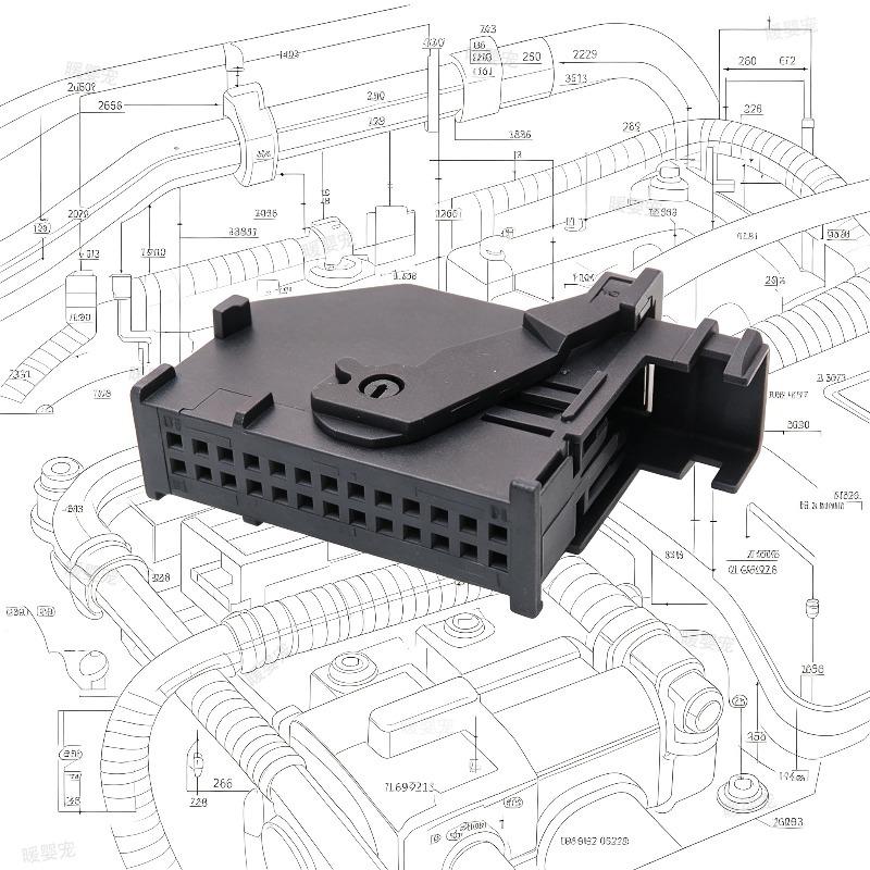 Xiaomi 26 Pin 7L6972726 AFS Module Connector AC Assembly Car Wire Socket for VW 1 Set Auto Navigation Instrument Controller Headlight