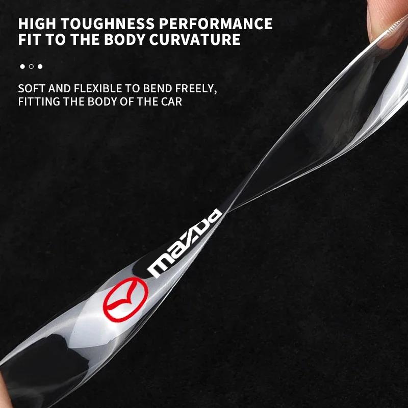 4 st Bil Dörrkant Anti-repa Skyddsremsor Slitageplatta Stång Backspegel Anti-kollisionsklistermärke för Mazda 2 3 5 6 Axela