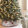 Black Red Check Christmas Tree Skirt for Merry Xmas Holiday Party Supplies Slim Tree Mat Wedding Decoration Ornaments